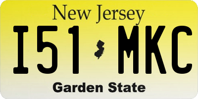 NJ license plate I51MKC
