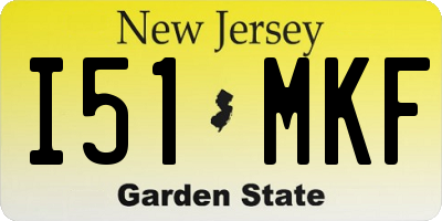 NJ license plate I51MKF