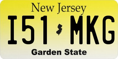 NJ license plate I51MKG