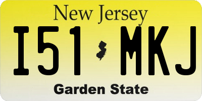 NJ license plate I51MKJ