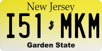 NJ license plate I51MKM