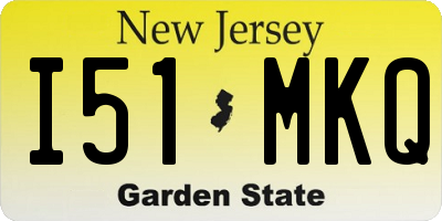 NJ license plate I51MKQ