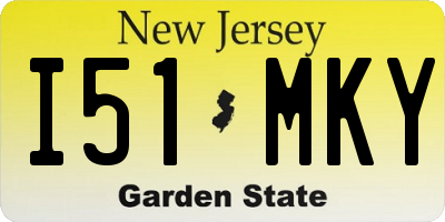 NJ license plate I51MKY