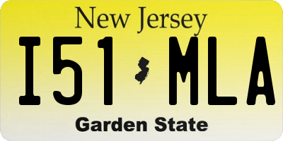 NJ license plate I51MLA