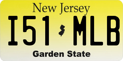 NJ license plate I51MLB