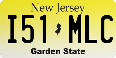 NJ license plate I51MLC