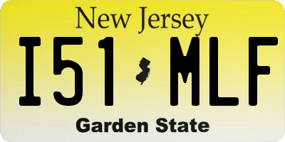 NJ license plate I51MLF