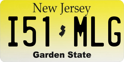 NJ license plate I51MLG
