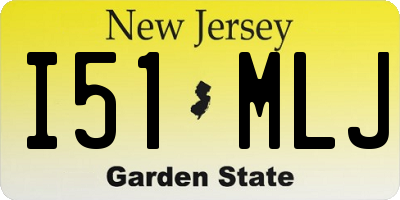 NJ license plate I51MLJ