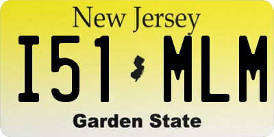 NJ license plate I51MLM