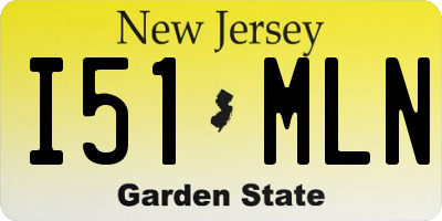 NJ license plate I51MLN
