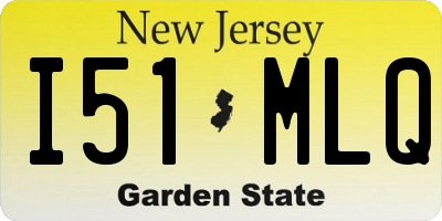 NJ license plate I51MLQ