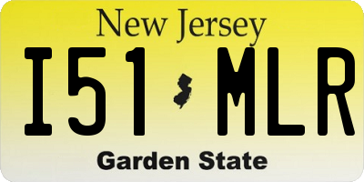 NJ license plate I51MLR