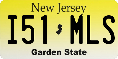 NJ license plate I51MLS
