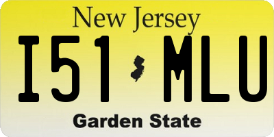NJ license plate I51MLU