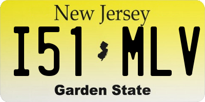 NJ license plate I51MLV
