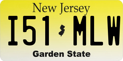 NJ license plate I51MLW