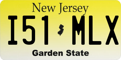 NJ license plate I51MLX