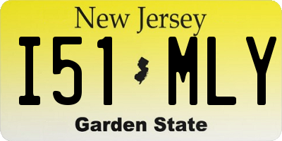 NJ license plate I51MLY