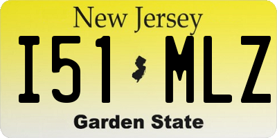 NJ license plate I51MLZ