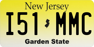 NJ license plate I51MMC