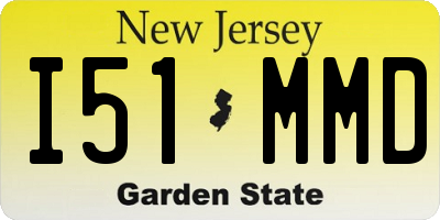 NJ license plate I51MMD