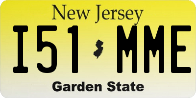NJ license plate I51MME