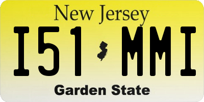 NJ license plate I51MMI