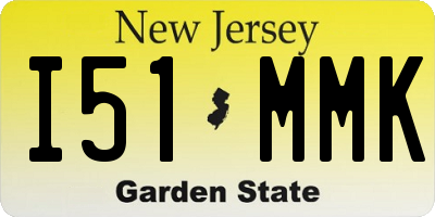NJ license plate I51MMK