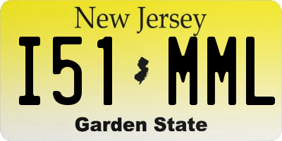 NJ license plate I51MML