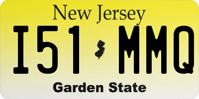 NJ license plate I51MMQ