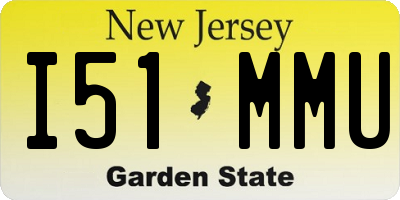 NJ license plate I51MMU