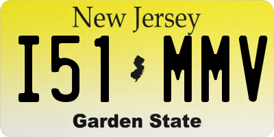 NJ license plate I51MMV