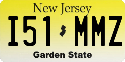 NJ license plate I51MMZ