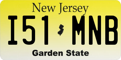 NJ license plate I51MNB