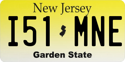 NJ license plate I51MNE