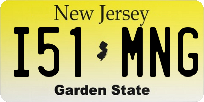 NJ license plate I51MNG