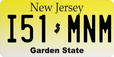 NJ license plate I51MNM