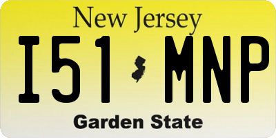 NJ license plate I51MNP