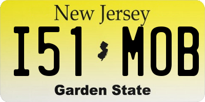 NJ license plate I51MOB