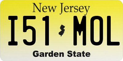 NJ license plate I51MOL