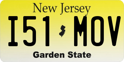 NJ license plate I51MOV