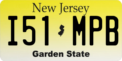 NJ license plate I51MPB