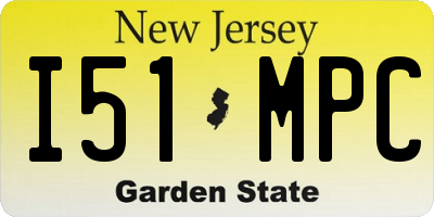 NJ license plate I51MPC