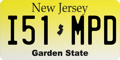 NJ license plate I51MPD