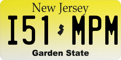 NJ license plate I51MPM