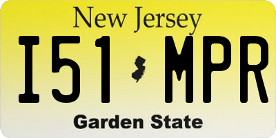 NJ license plate I51MPR