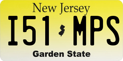 NJ license plate I51MPS