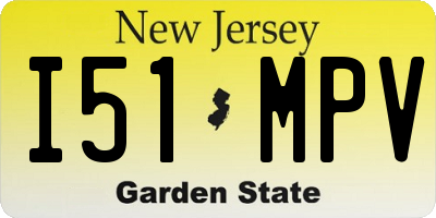 NJ license plate I51MPV