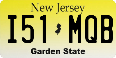 NJ license plate I51MQB